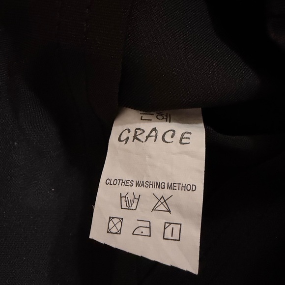 Grace Black Dress with Red and Green Floral Accents - Picture 2 of 4